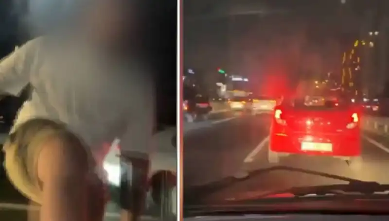 Trafik Magandası Kameralara Yakalandı: Bir Dakikada İki Kazaya Neden Oldu