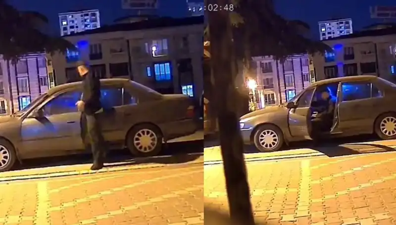 Park Halindeki Otomobili Saniyeler İçinde Çalan Hırsızlık Olayı Şoke Etti